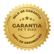 Etiqueta Selo de Garantia 7 Dias Criativo Dourado